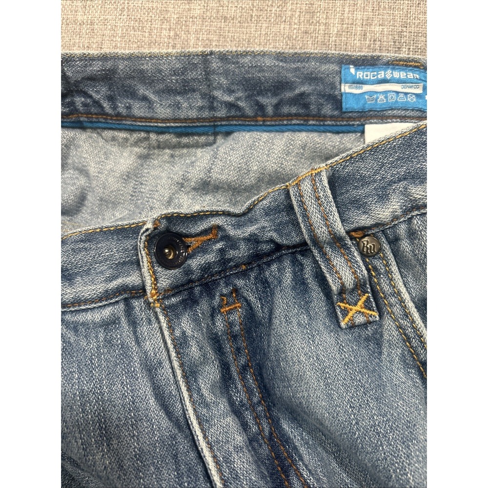 Vintage Rocawear Jeans Mens 36x33 Baggy Fit Y2K Streetwear Blue Denim - Picture 12 of 16